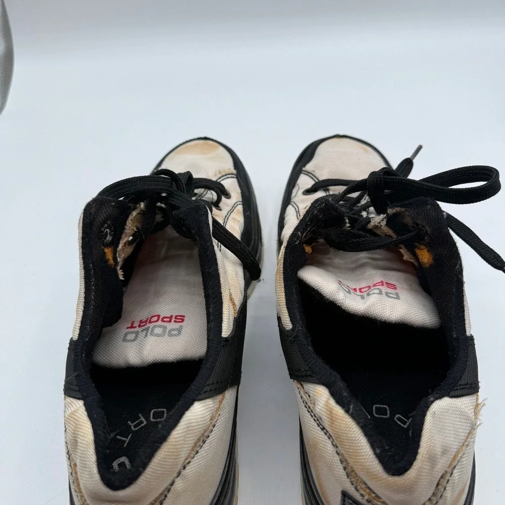 Ralph‎ Lauren Polo Sport Sneakers Mens 11 White Extreme Made in Italy Vintage